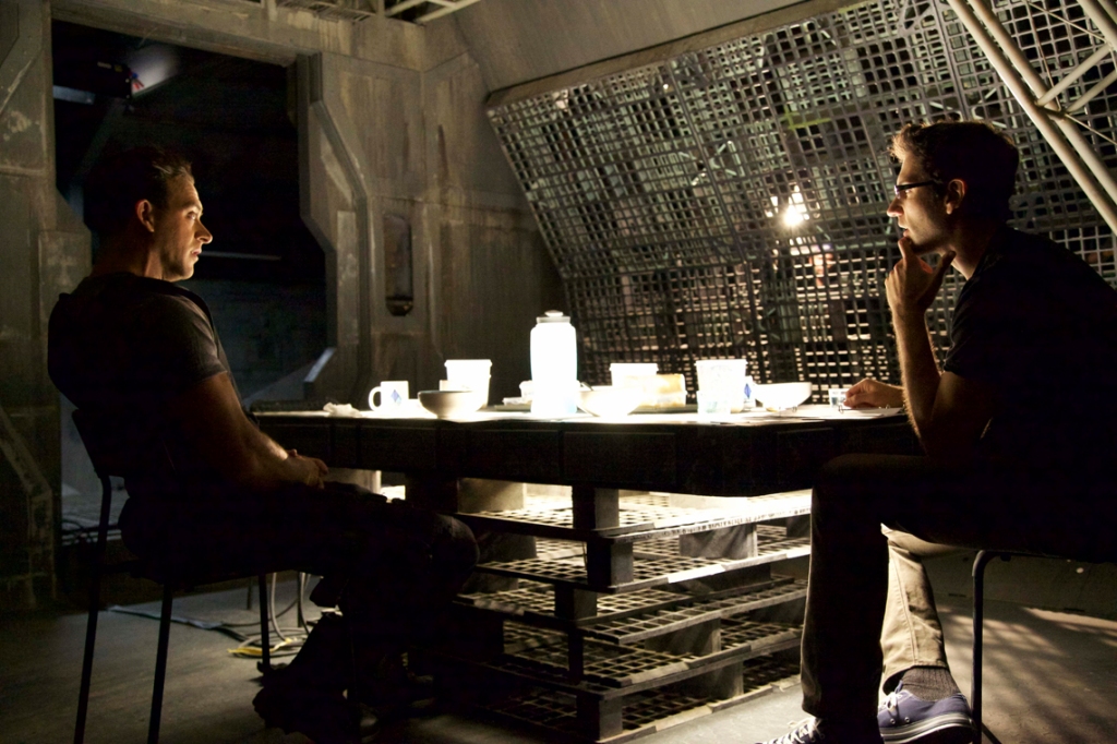 Eli Sasich and Anthony Bonaventura on the set of ATROPA.