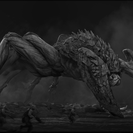 Godzilla vs Kong - Hollow Earth creature design by ADI