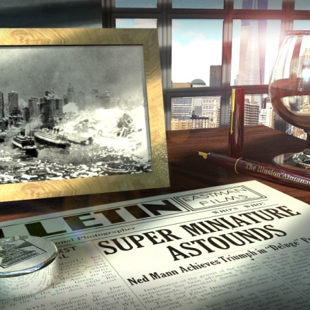 The miniature effects of the 1933 disaster movie "Deluge"