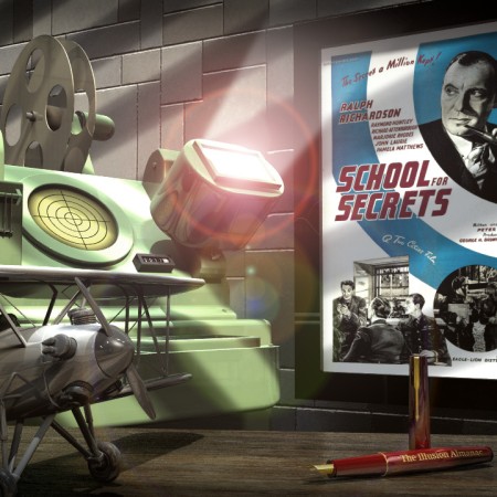 Miniature effects of 1946 wartime drama "School for Secrets," also known as "Secret Flight"