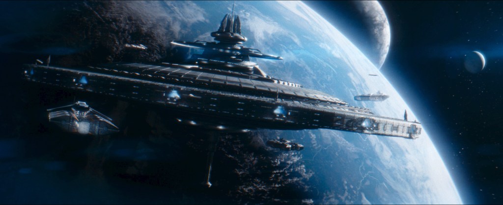 Cole started his mission on board the space station Valley Forge, as revealed in episode four of ATROPA: The Series. The Light Works fashioned fully digital wide shots of the orbital platform.