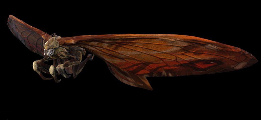 Legacy Effects balanced the inherently fragile look of moth wings with the need to portray Mothra’s vast size and strength.