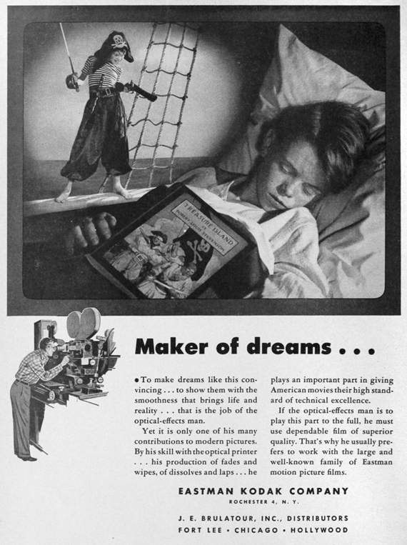 Eastman-Kodak trade advertisement from 1947.