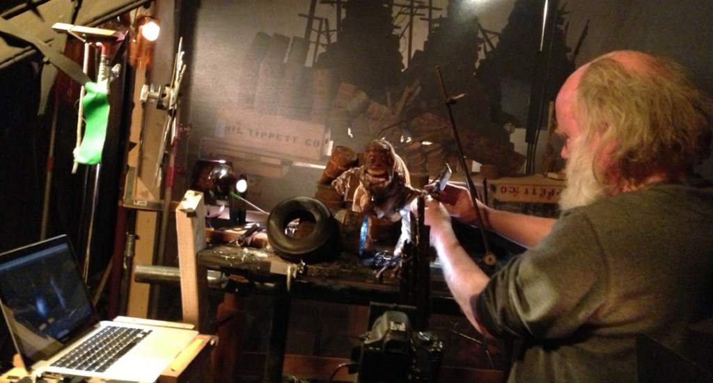 Phil Tippett animates a shot for "Mad God."