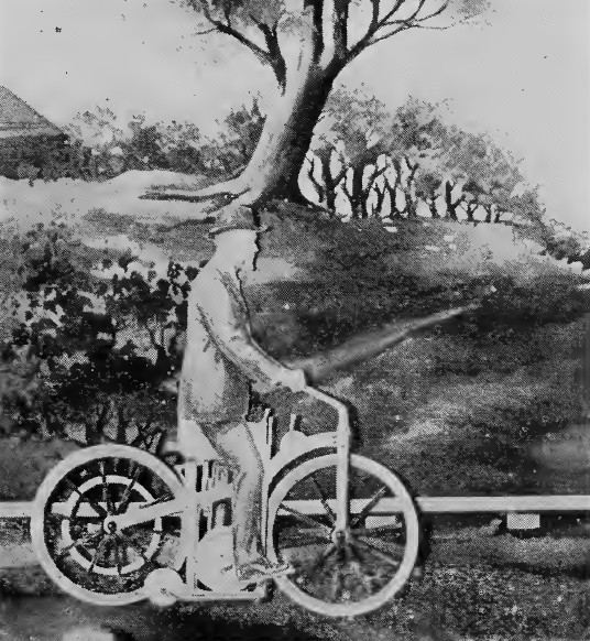 Mechanigraph of a Daimer motorcycle from "The Porcelain Lamp."