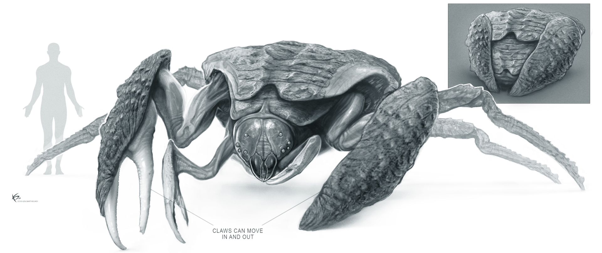 Godzilla vs Kong - Hollow Earth creature design by ADI