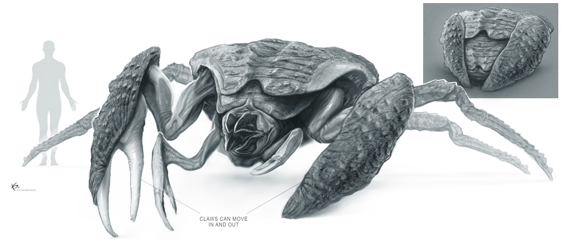 Godzilla vs Kong - Hollow Earth creature design by ADI