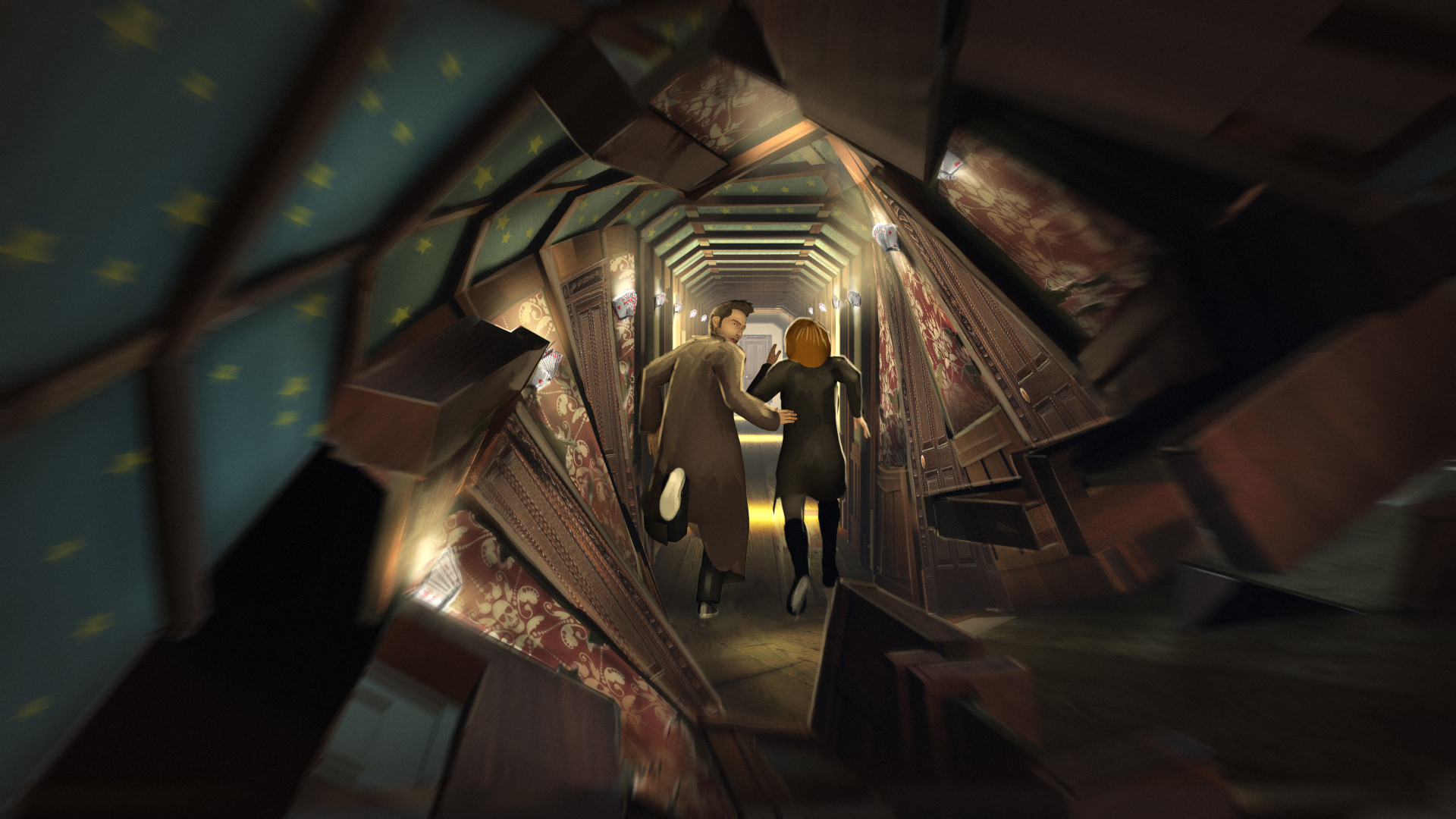 Folding corridor concept art